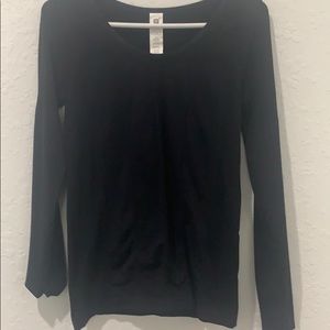 Fabletics NWT long sleeve black workout top Medium